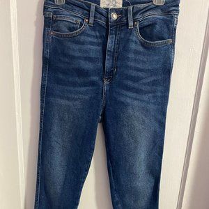 Free People High Rise Raw Edge Jeggings